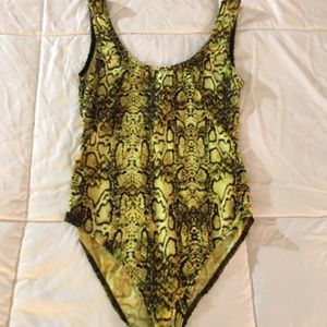 Fashion Nova Snakeskin Tank Bodysuit